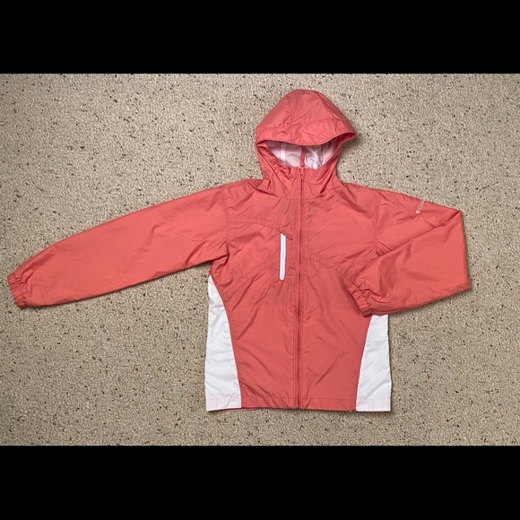 Columbia Peach and White Hooded Jacket size 14/16 - Picture 1 of 5